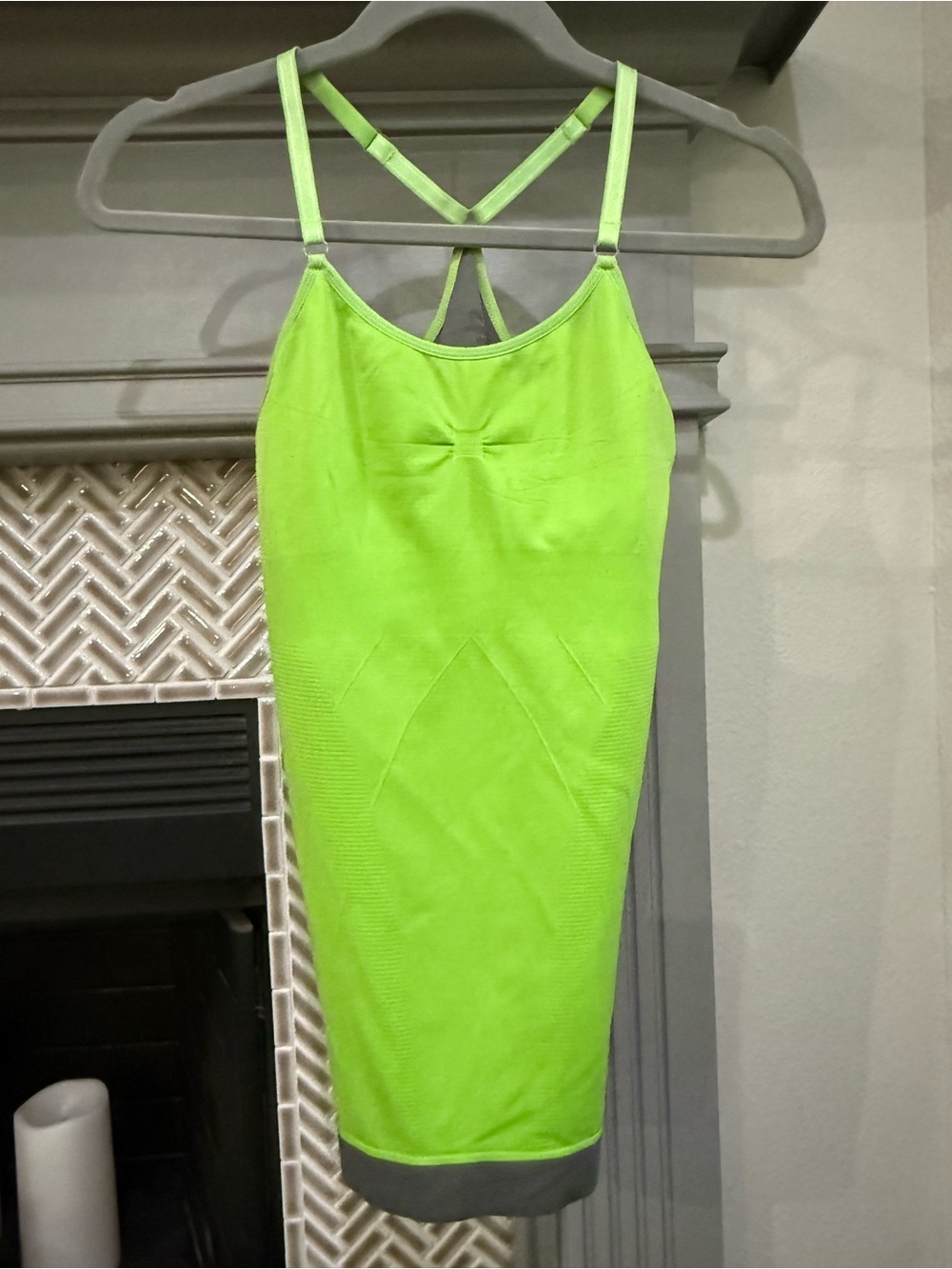 Columbia Neon Lime Activewear Top with Cross-Back Straps